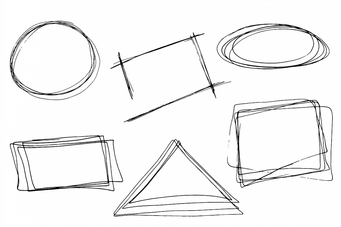 Hand drawn geometric frames example image 1