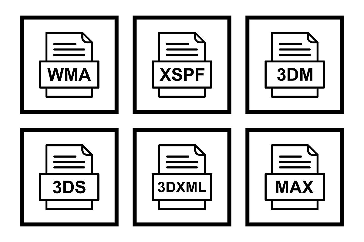Set Of File Formats Icons example image 1