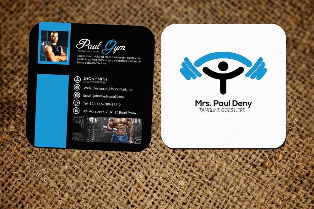 Small Gym Contact Card Templates example image 1
