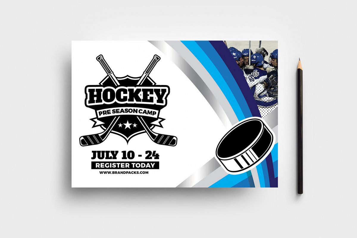 Hockey Club Flyer Template example image 1