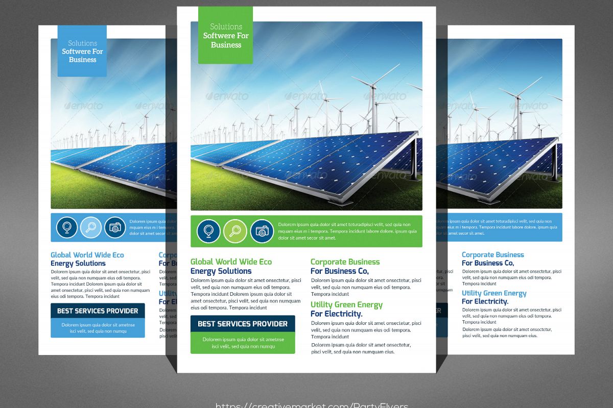 Green Energy Flyer Psd example image 1