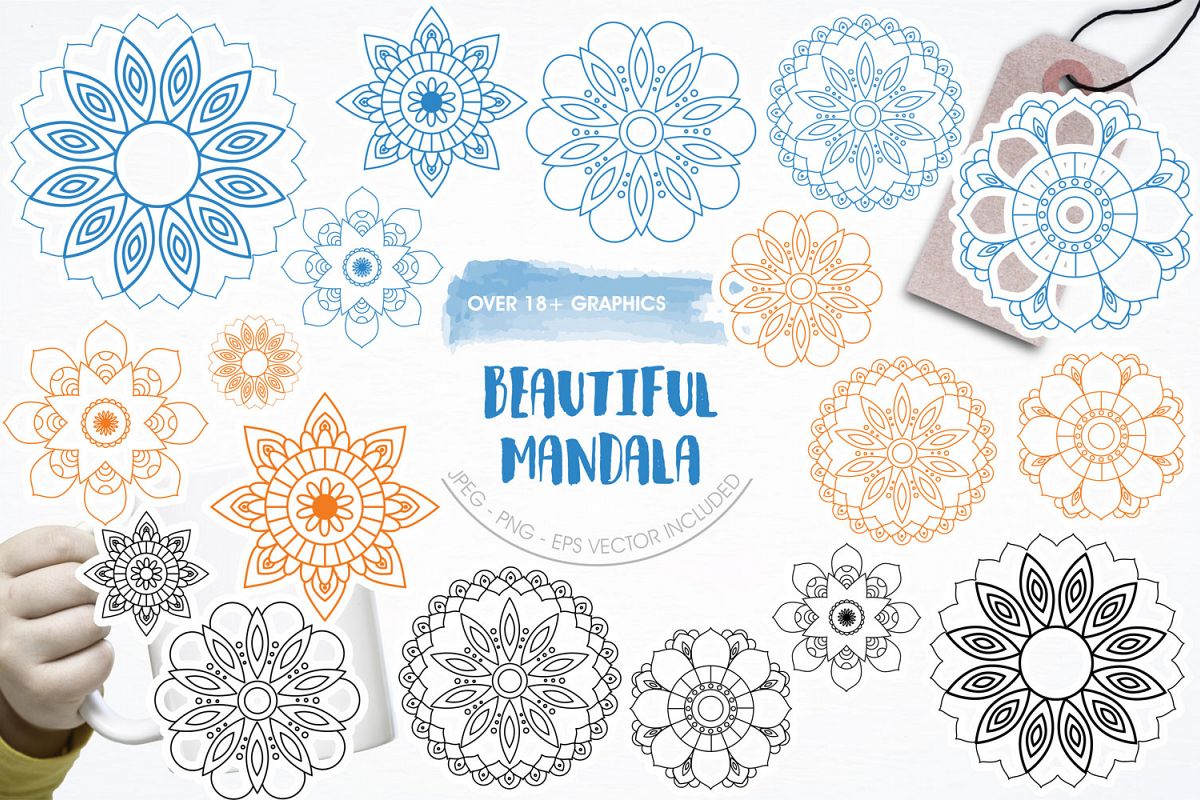 Beautiful Mandala Cute Graphics example image 1