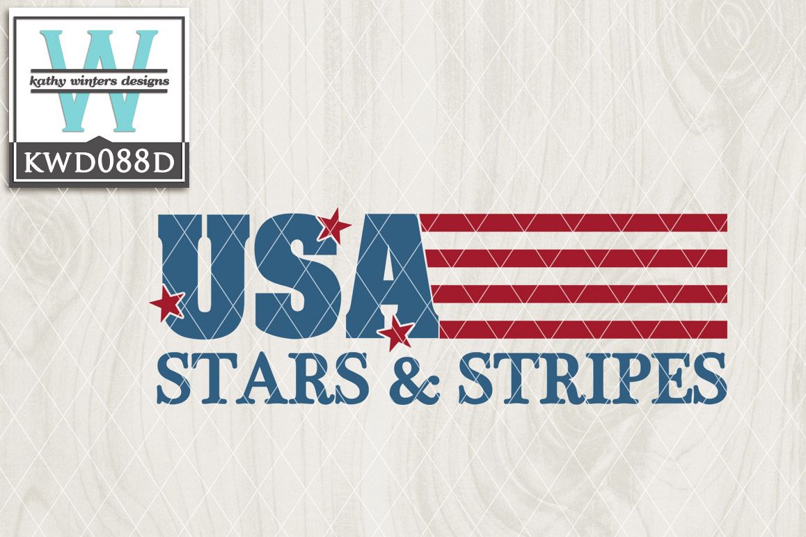 Patriotic Cutting File KWD088D example image 1