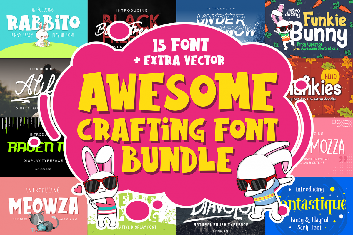 Awesome Crafting Font Bundle example image 1