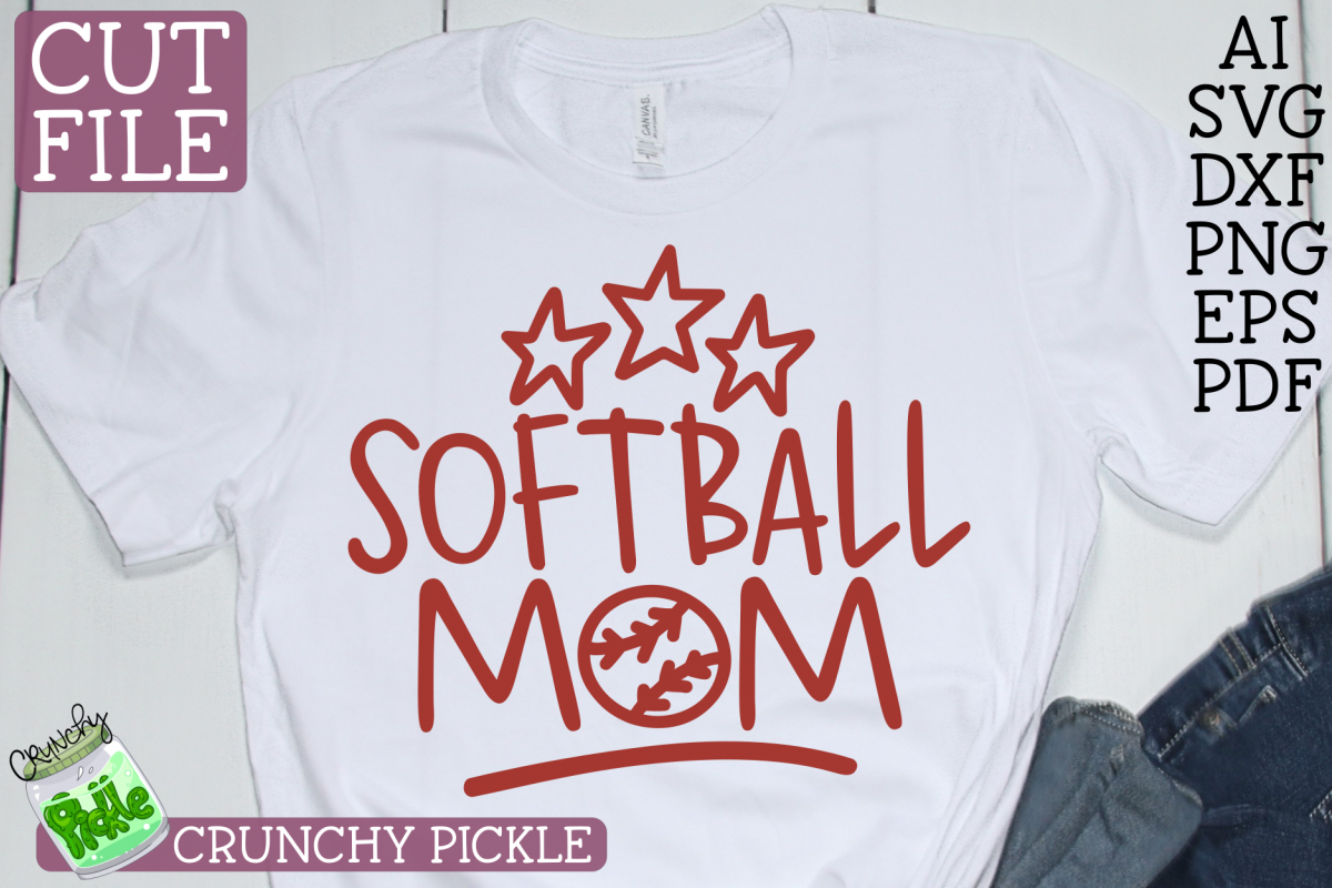 Softball Mom SVG example image 1