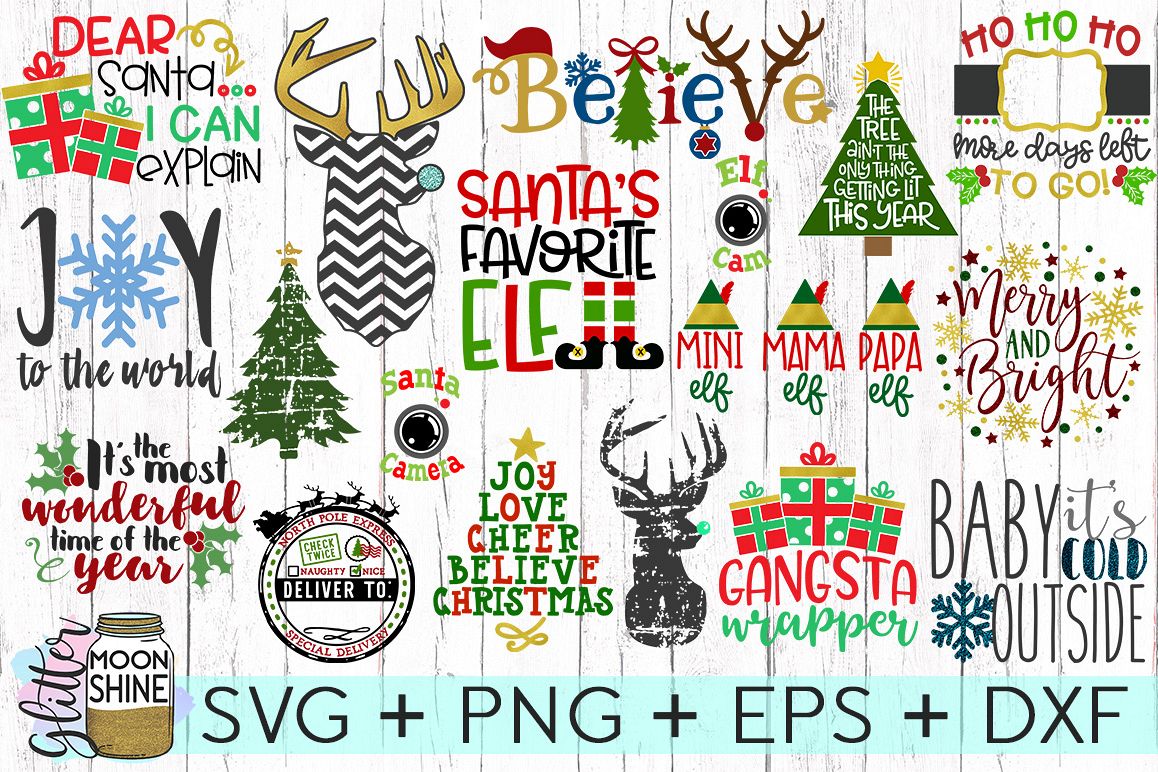 HUGE Christmas Bundle SVG DXF PNG EPS Cutting Files (45069) | SVGs