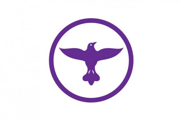 Dove Spreading Wings Circle example image 1