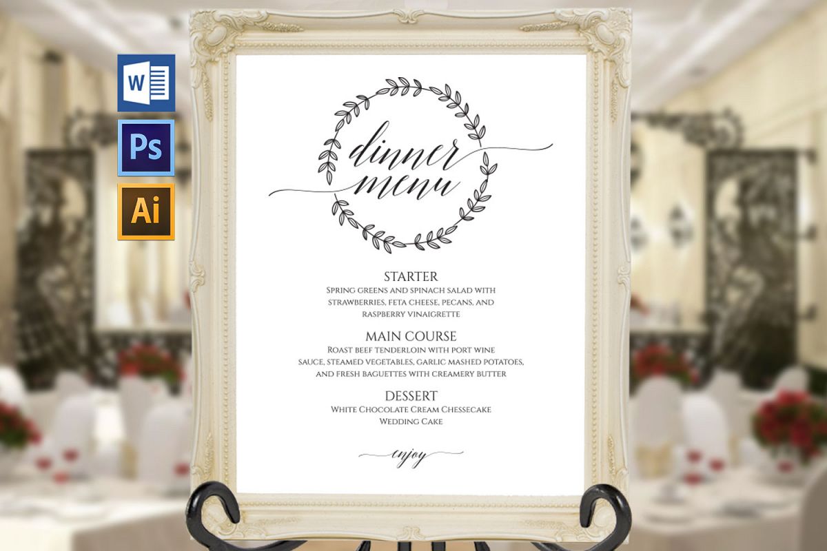 Wedding Menu Board TOS_18 example image 1