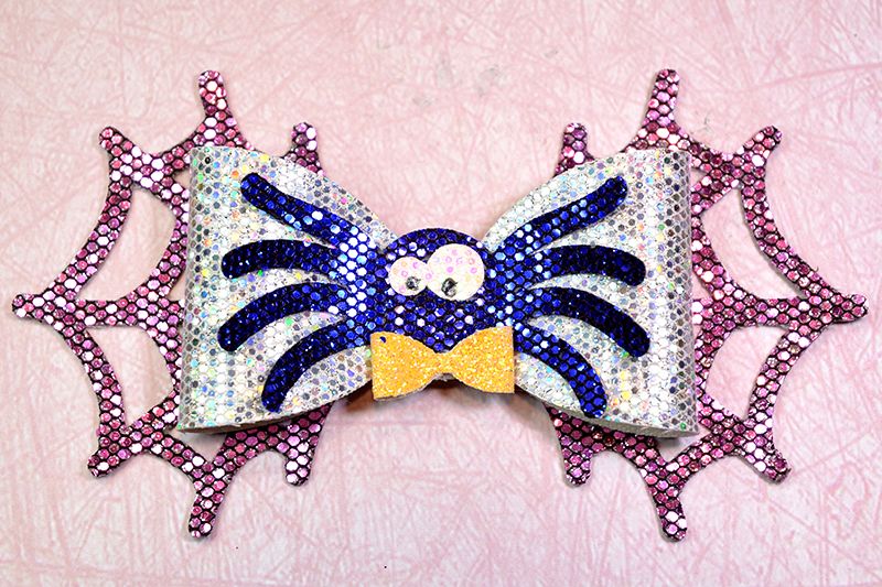 Hair bow template SVG, DIY leather bow template example image 1