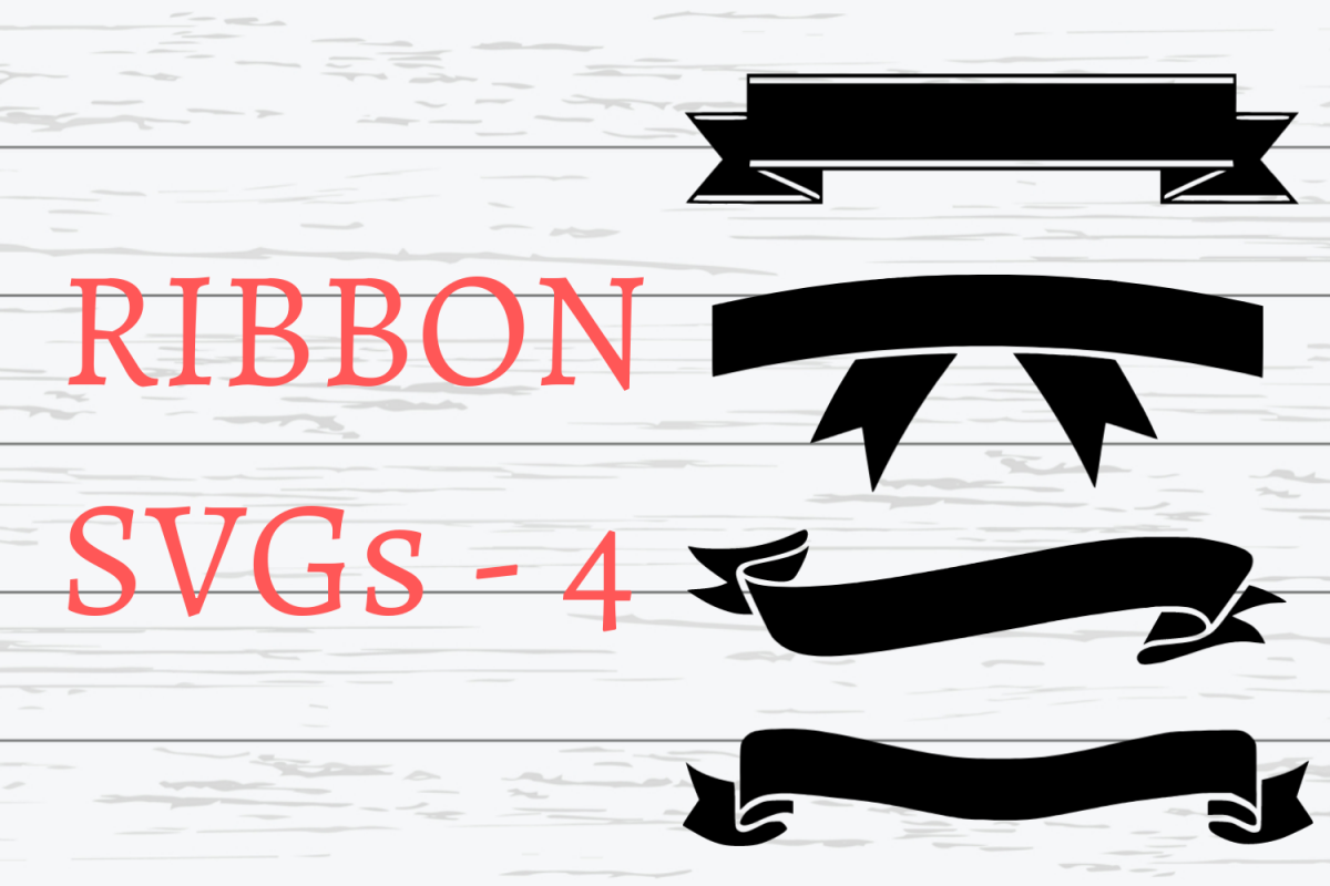 Ribbon SVGs|4 Different Ribbon SVGs example image 1