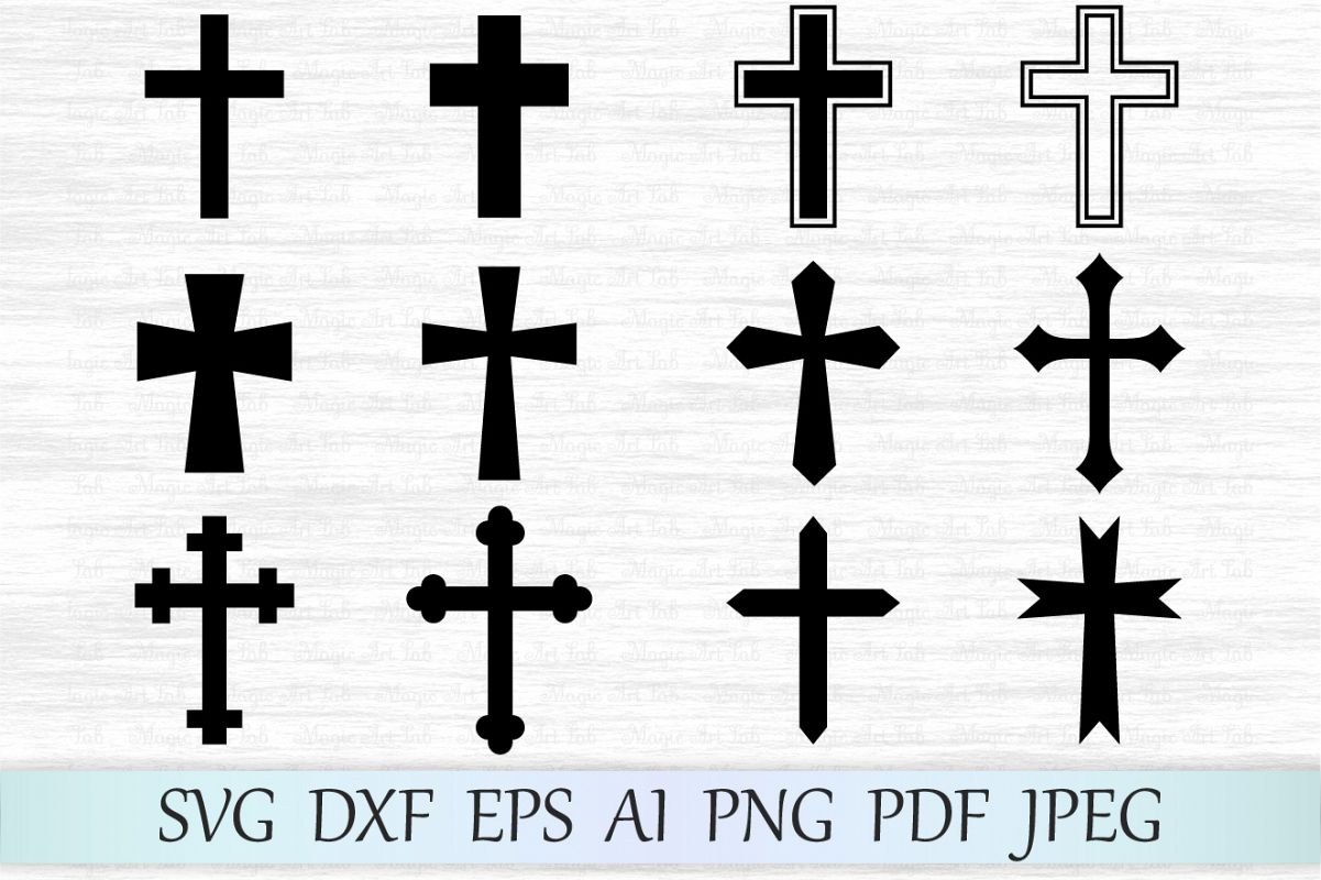 Download Cross svg, Cross clipart, Crosses svg file, Cross vector, Christian svg, Cross silhouette ...