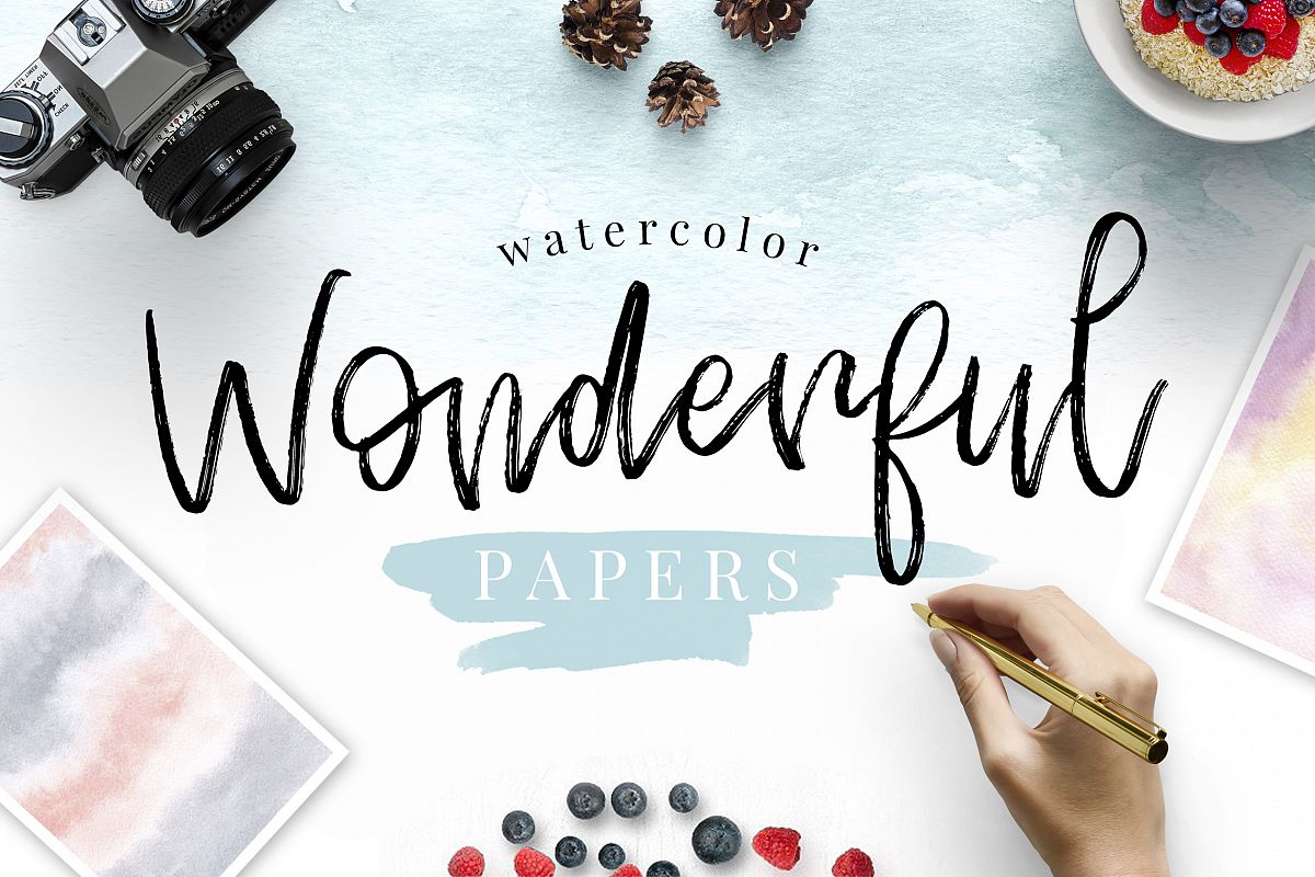 Watercolor Wonderful Papers example image 1