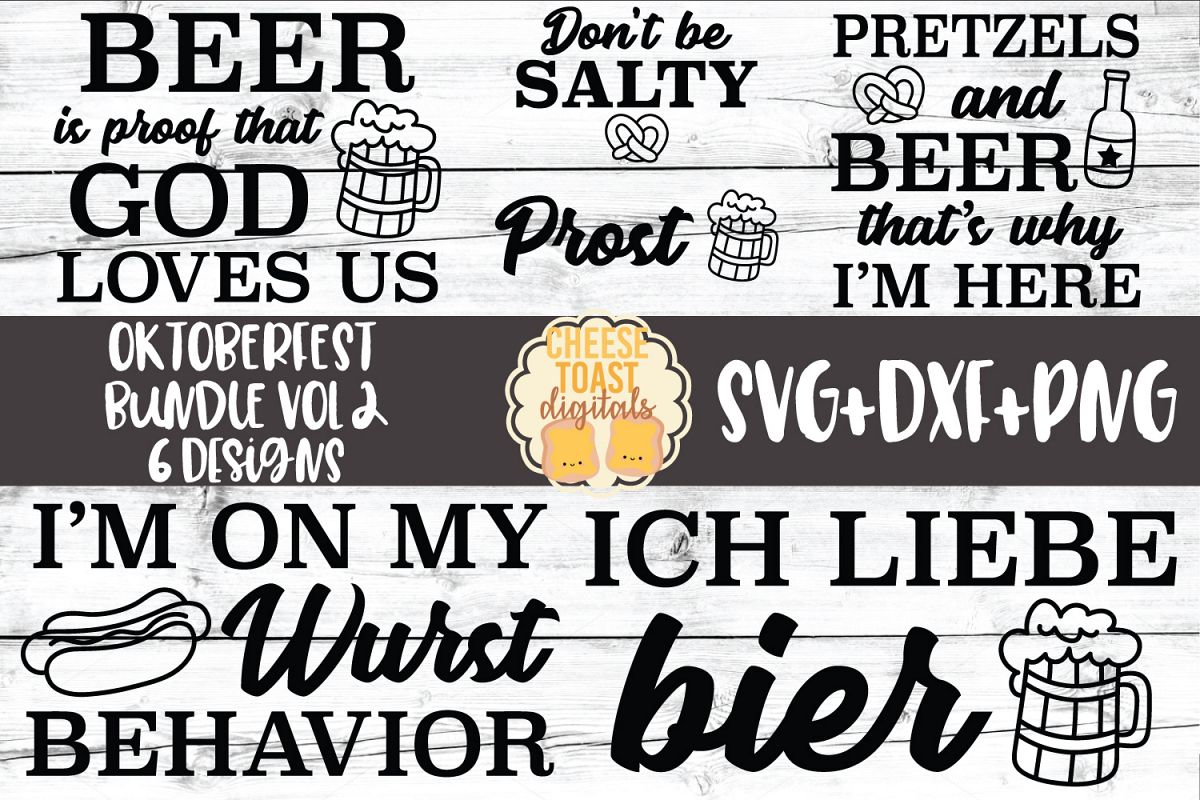 Oktoberfest Bundle Vol 2 - Beer SVG PNG DXF Cut Files example image 1