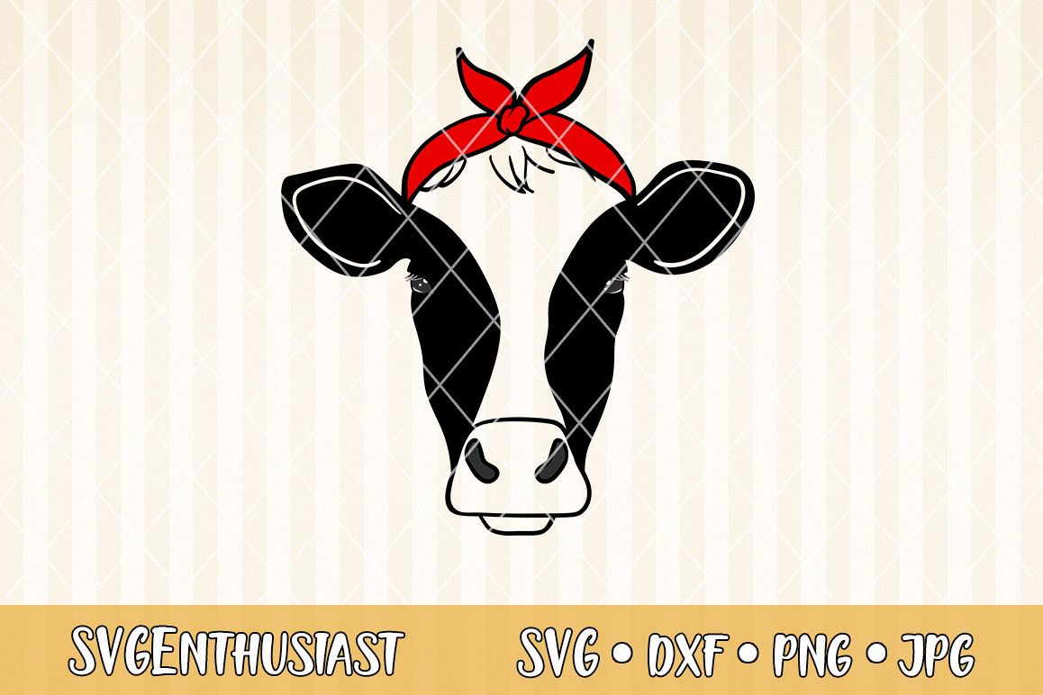 Download Cow with a bandana SVG cut file