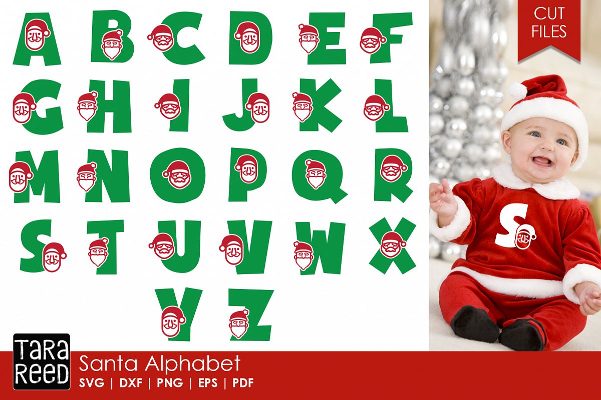 Santa Alphabet - Christmas SVG files for Crafters