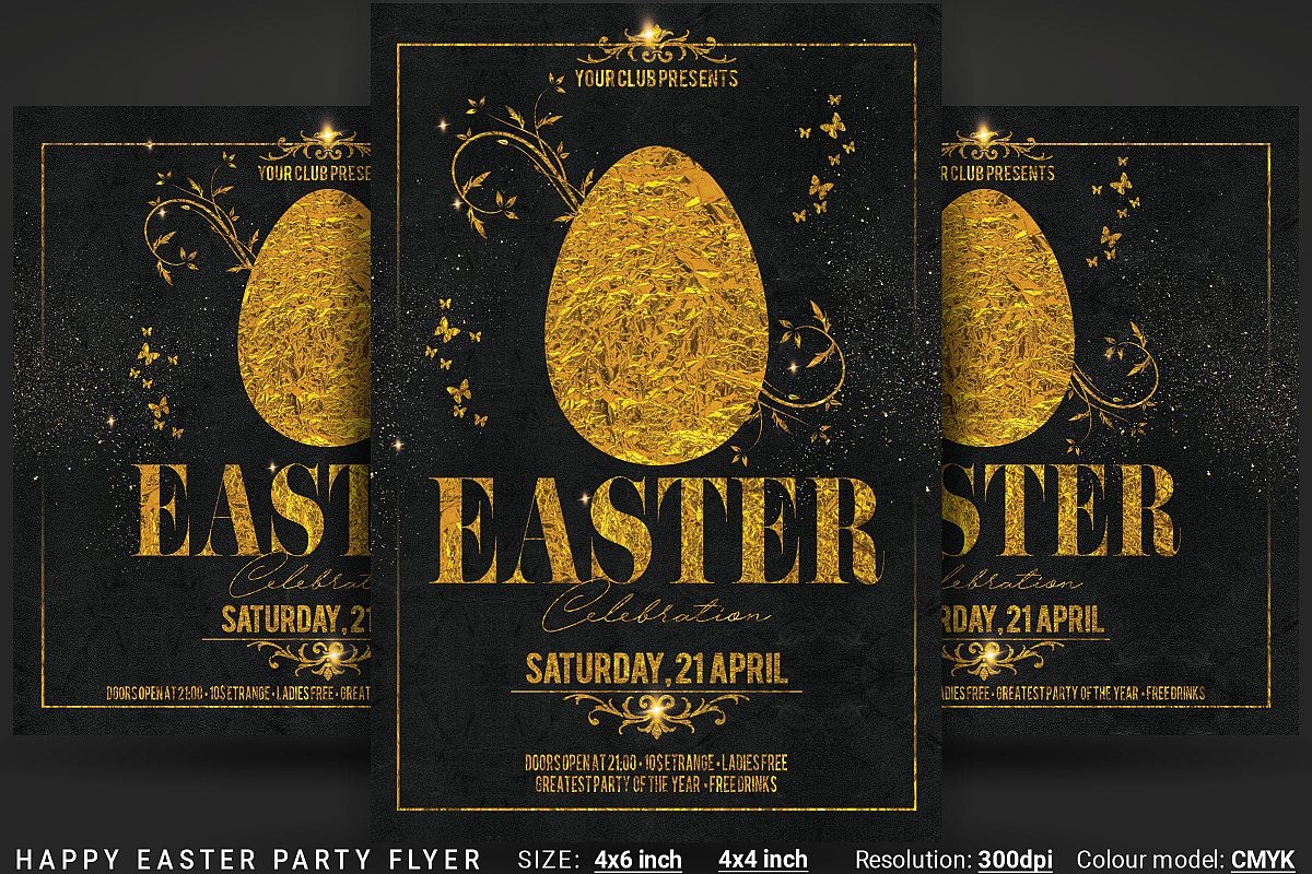 Happy Easter Party Flyer example image 1