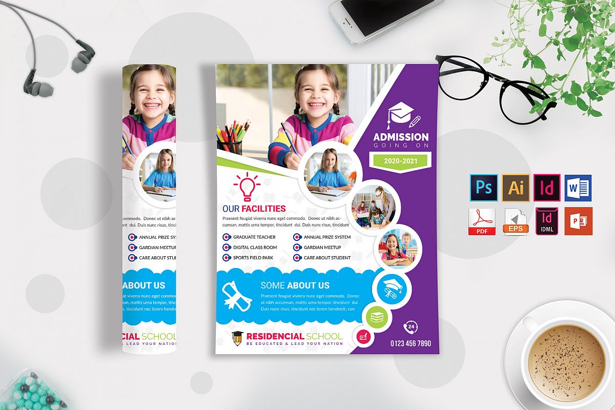 School Flyer Template Vol-07 example image 1