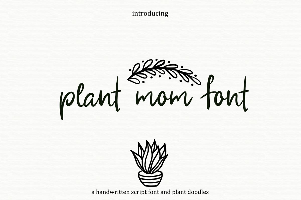 Plant Mom Font & Doodles example image 1