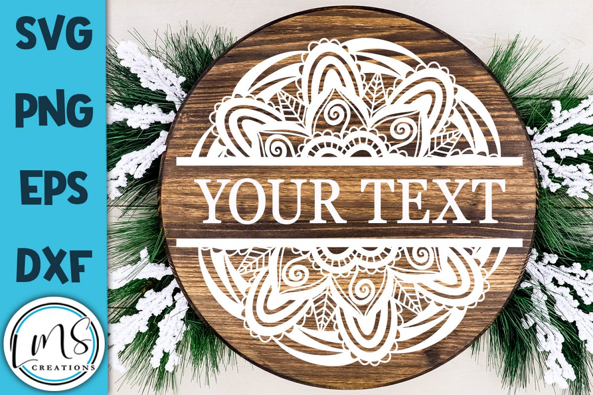 Split Mandala #17 - Split Monogram SVG, PNG, EPS, DXF example image 1