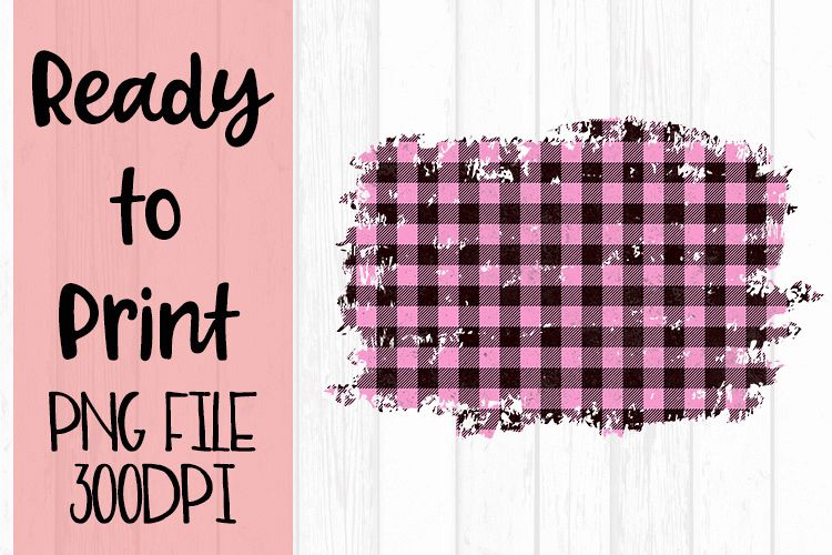 Pink Buffalo Plaid Frame Ready to Print example image 1