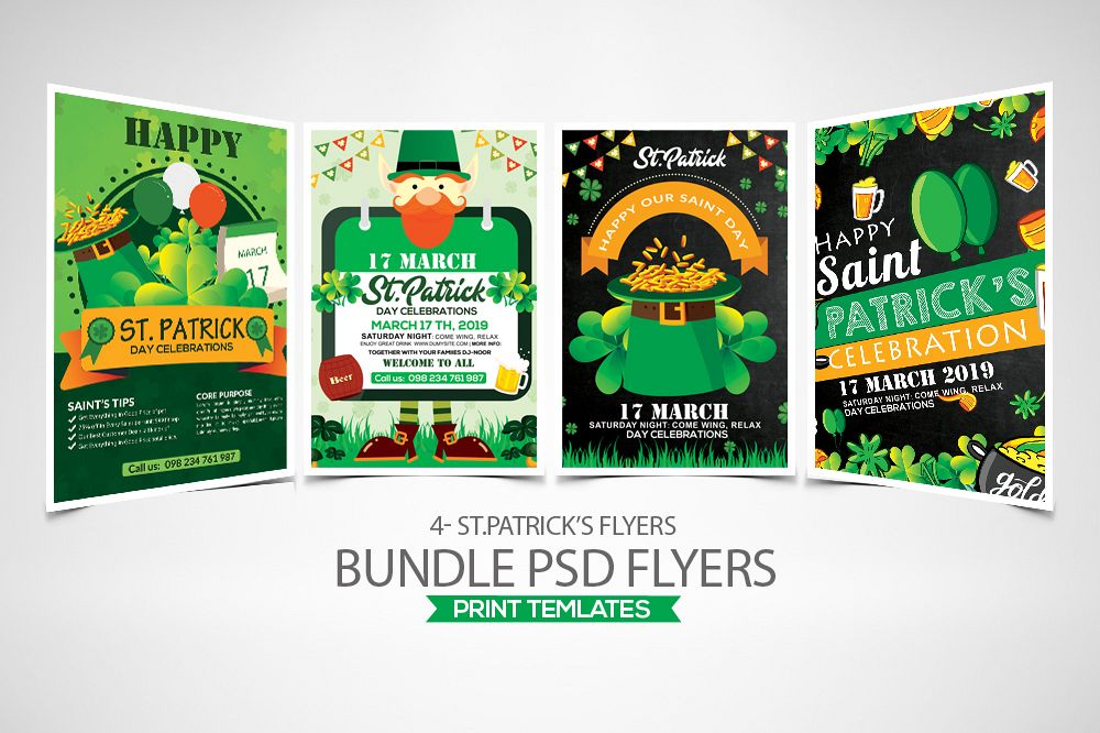 4 St. Patrick Flyers Bundle example image 1