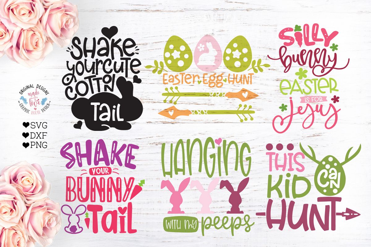 Mini Easter Kids Cut Files Bundle example image 1
