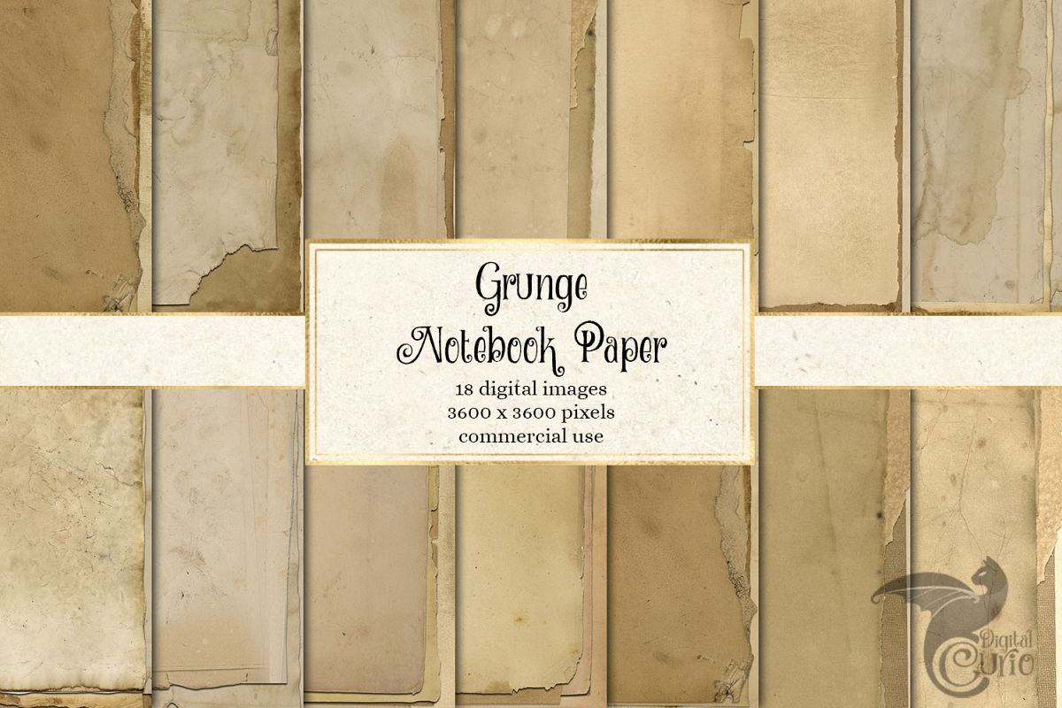 Grunge Notebook Paper example image 1