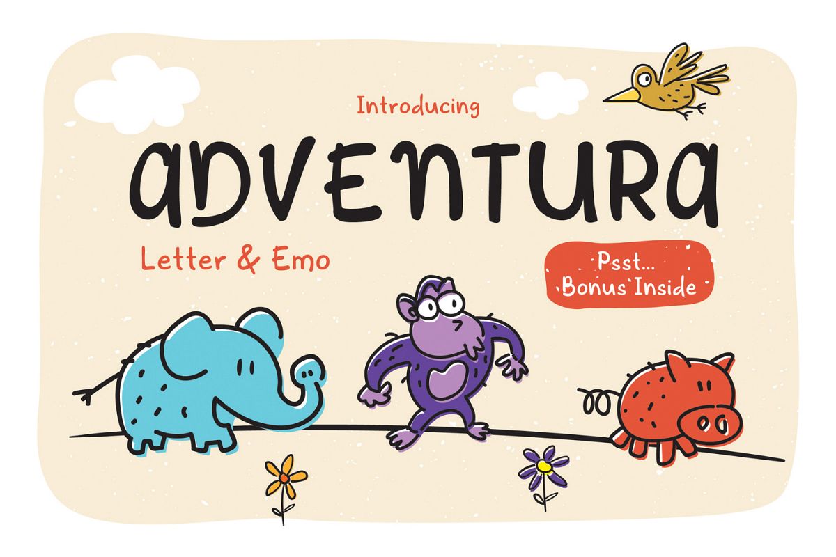 Adventura Letter and Emo example image 1