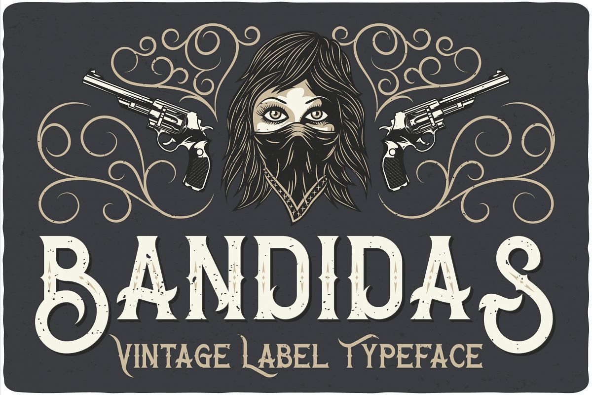 Bandidas - font and t-shirt designs example image 1