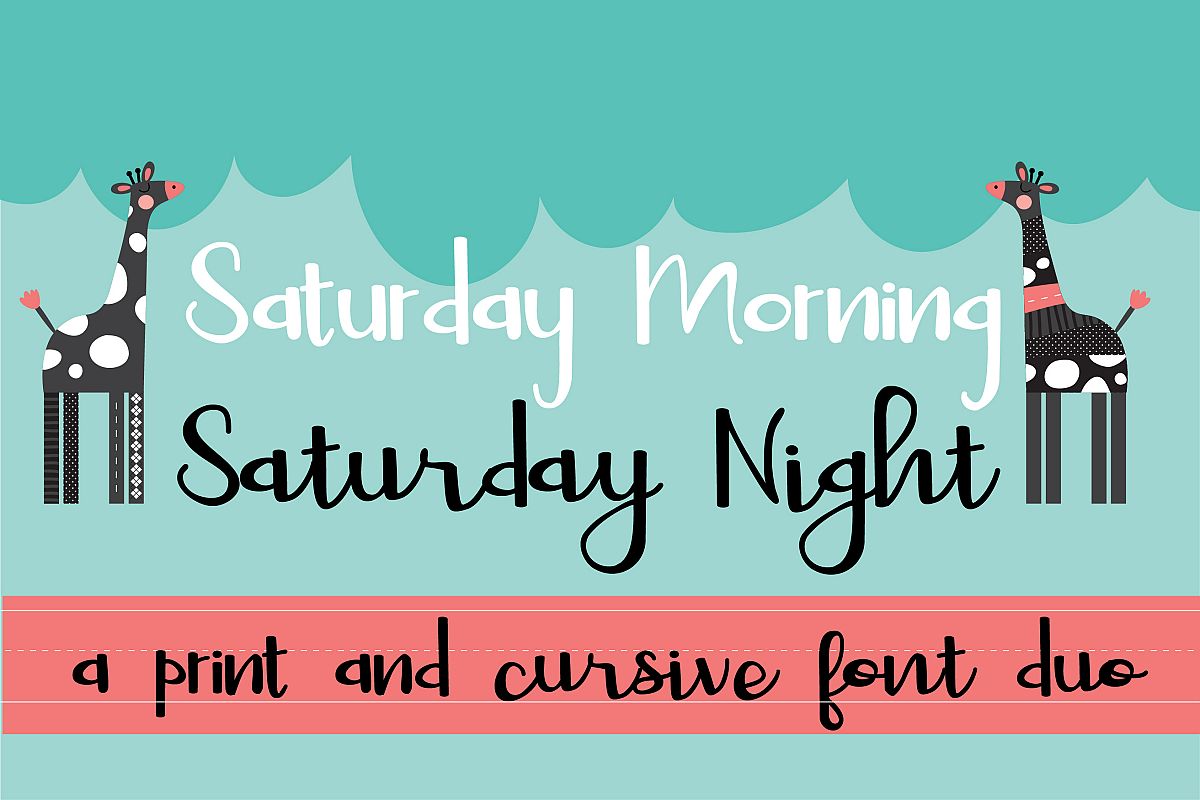 PN Saturday Font Duo example image 1
