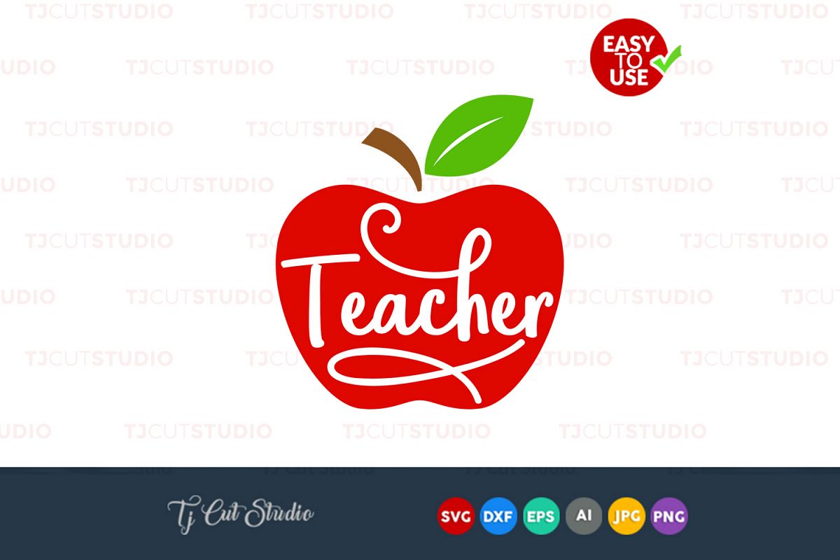 Download Teacher svg, Teacher apple svg, apple svg, Files for Silhouette Cameo or Cricut, Commercial ...