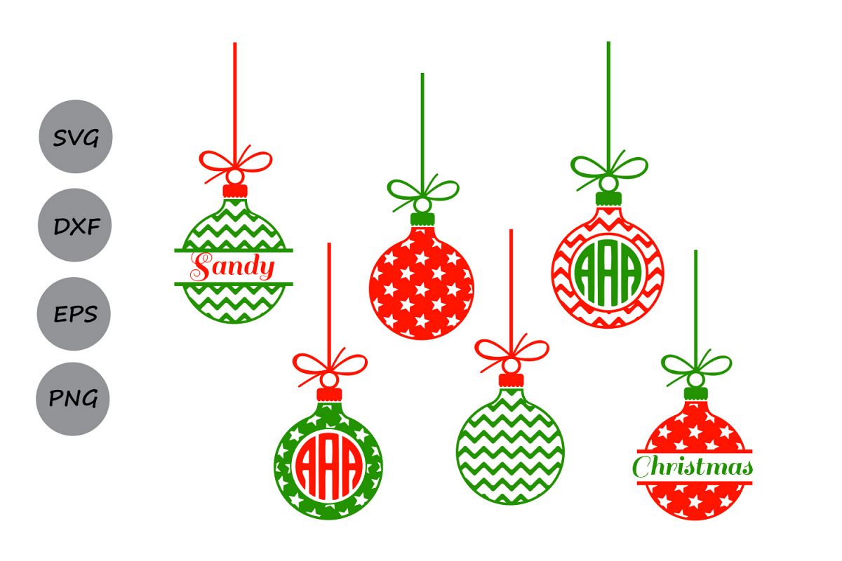 Christmas svg ornaments, christmas ornaments monogram, holiday svg ...