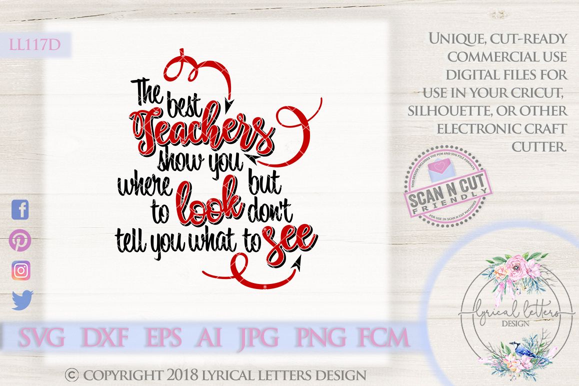Teachers Show You Where to Look SVG Cut File LL117D example image 1