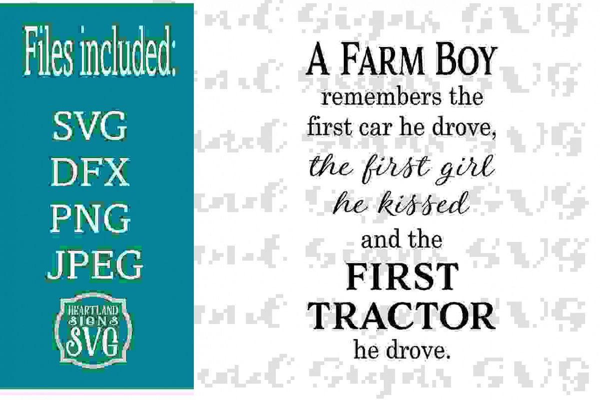A Farm Boy First Tractor SVG example image 1
