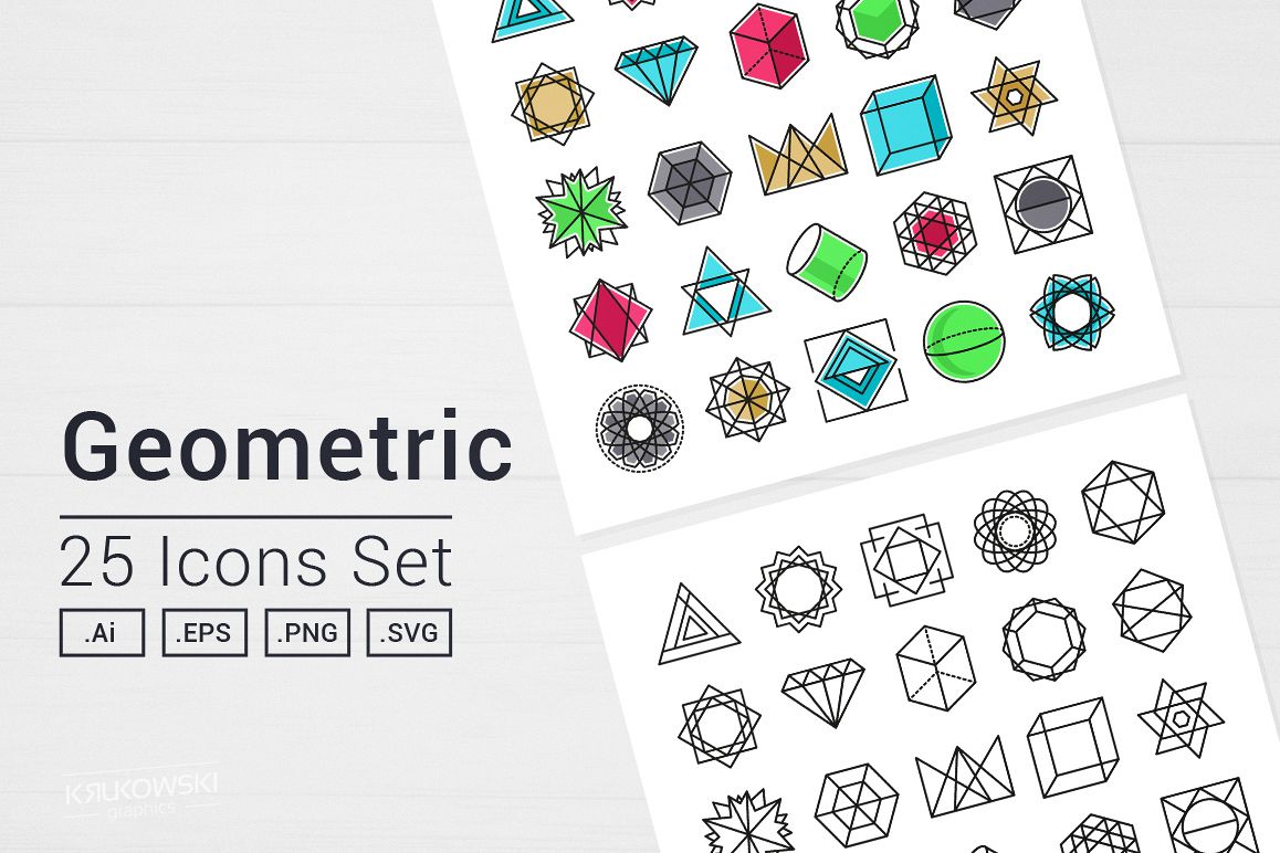 Geometric Icons Set example image 1