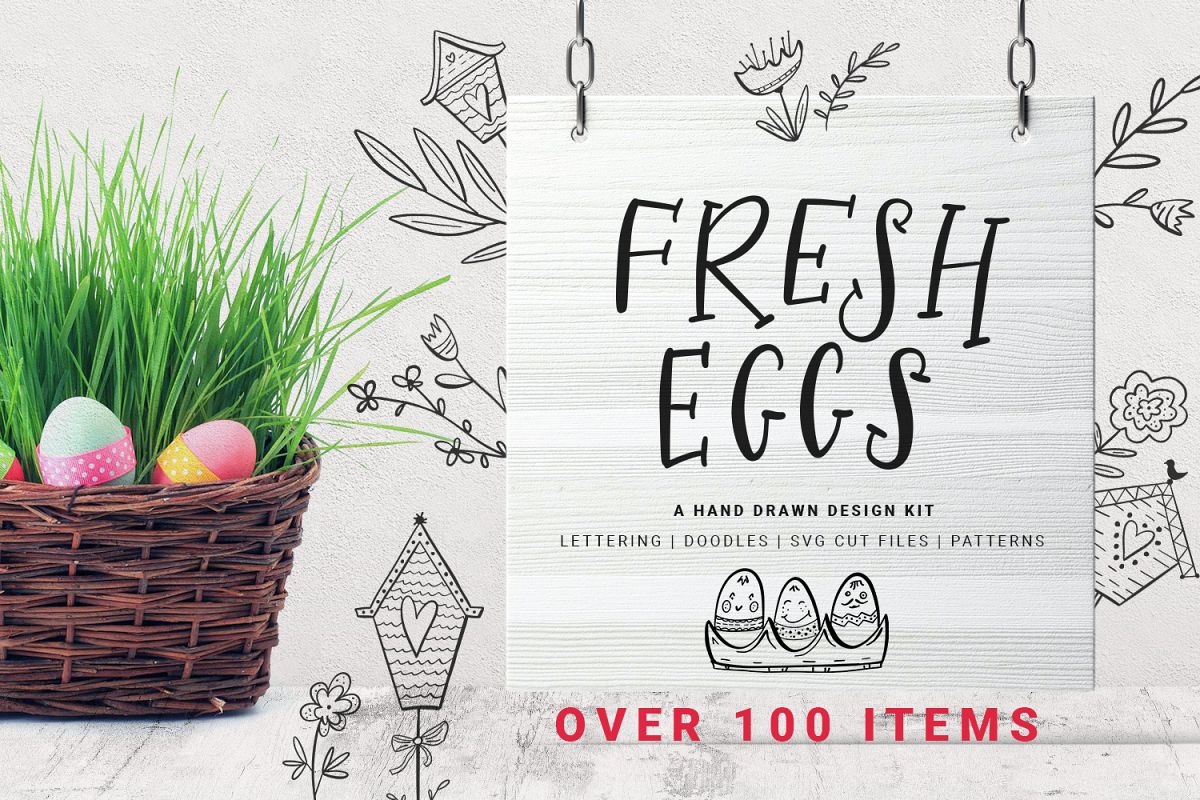 Fresh Eggs - Easter design kit example image 1
