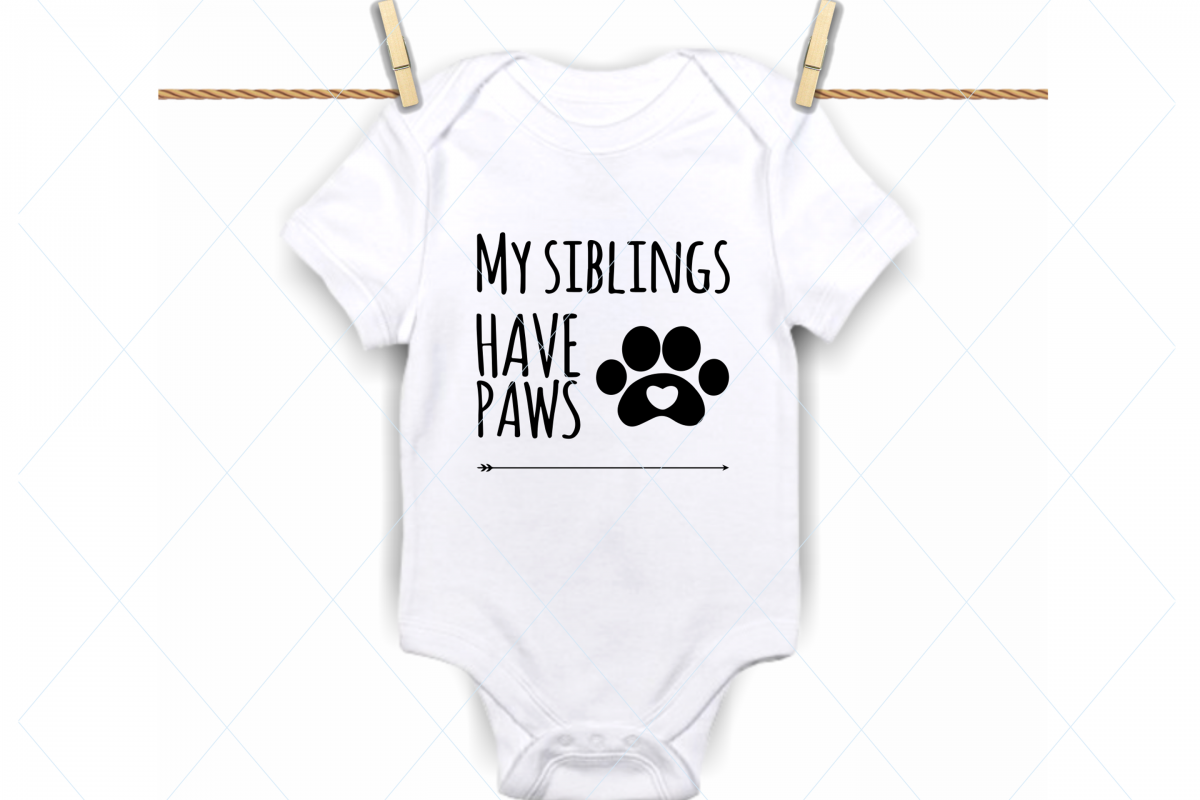 My siblings have paws svg, siblings svg, brother, sister svg example image 1