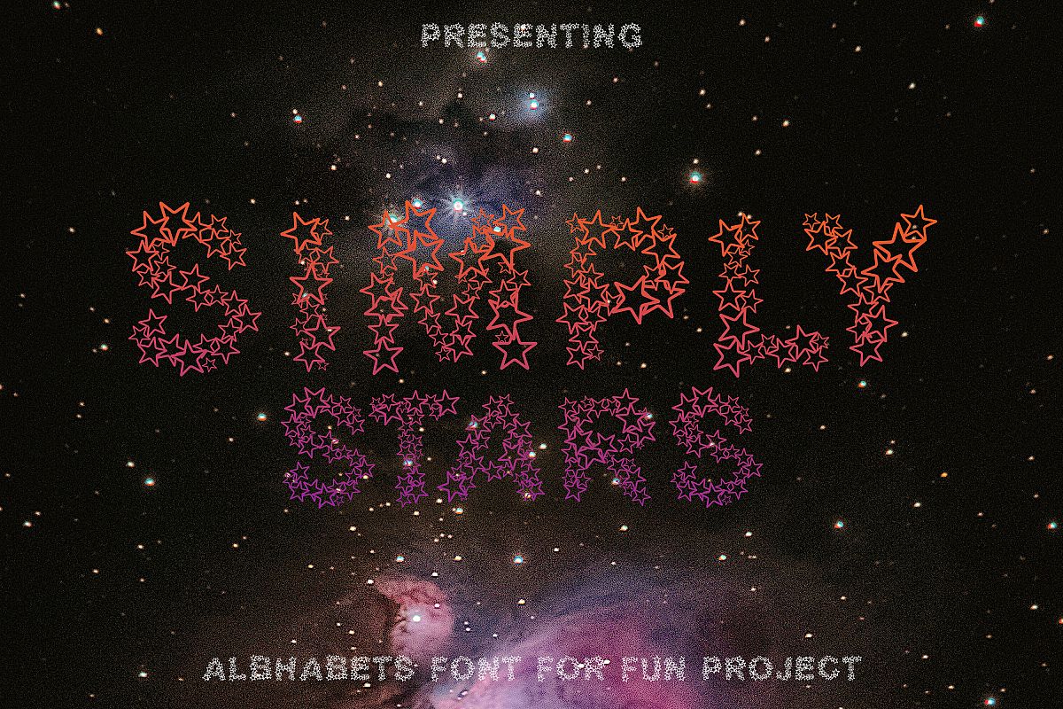 Simply Stars - Alphabets Star Font For Crafters example image 1