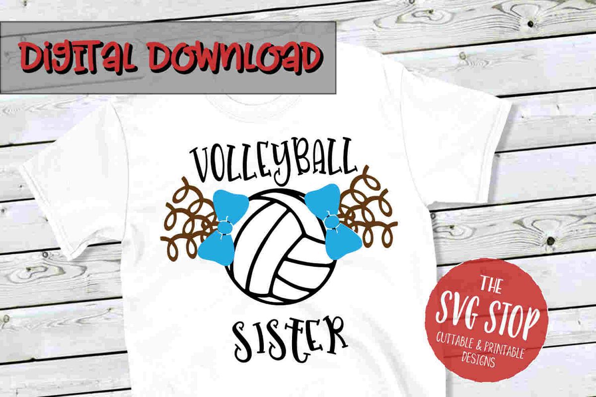 Volleyball Sister SVG PNG DXF example image 1