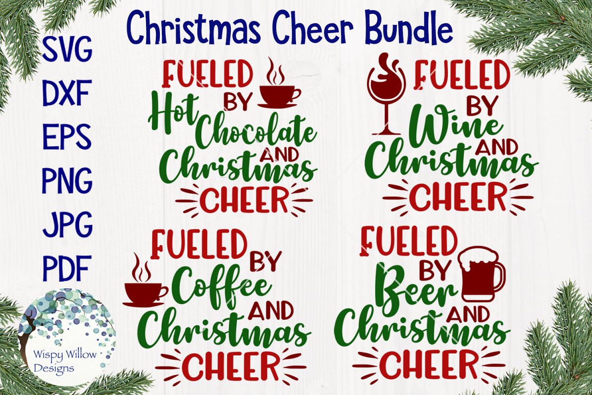 Fueled By Christmas Cheer | Christmas SVG Bundle example image 1