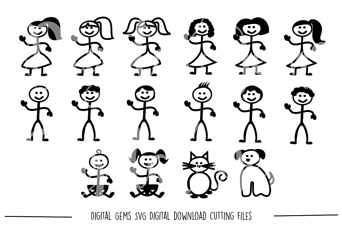 Stick Figure SVG / PNG / EPS / DXF files example image 1
