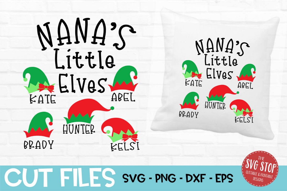Nana Little Elves Christmas SVG, PNG, DXF, EPS example image 1