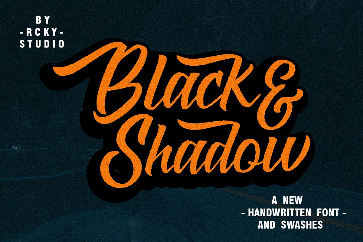 Black & Shadow Font example image 1