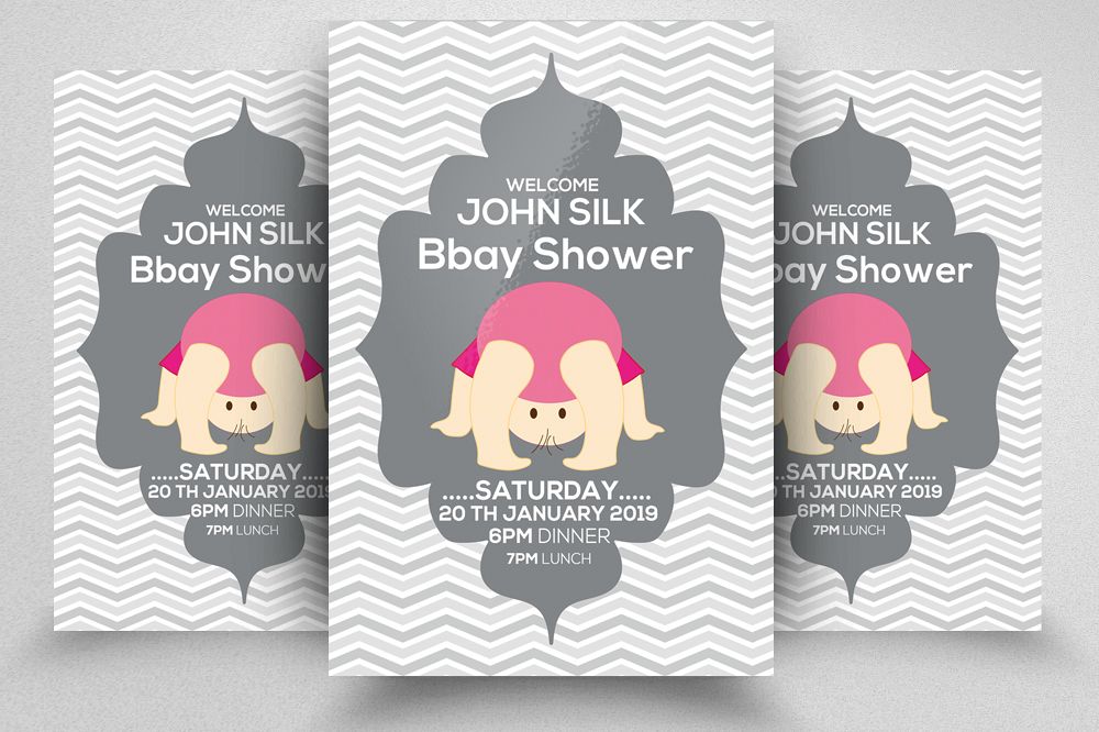 Baby Shower Flyer Template example image 1