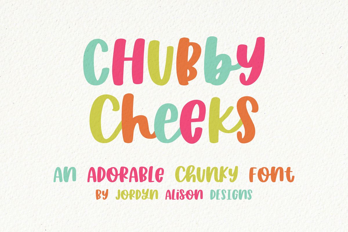 Chubby Cheeks, Thick Handwritten Sans Serif Font example image 1