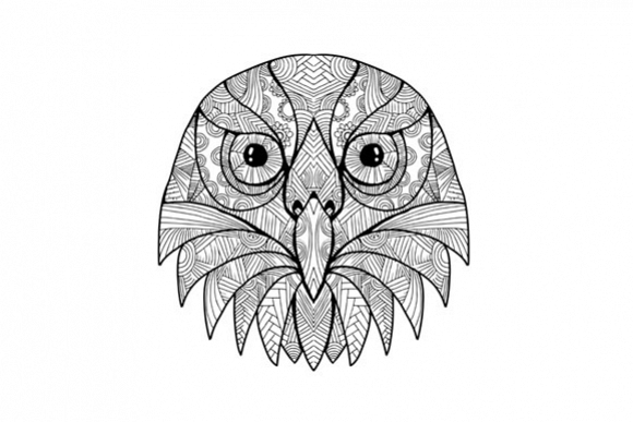 Australian Barking Owl Mandala example image 1