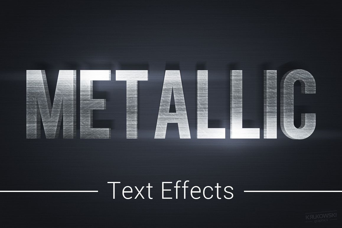 Metallic Text Effects Mockup example image 1