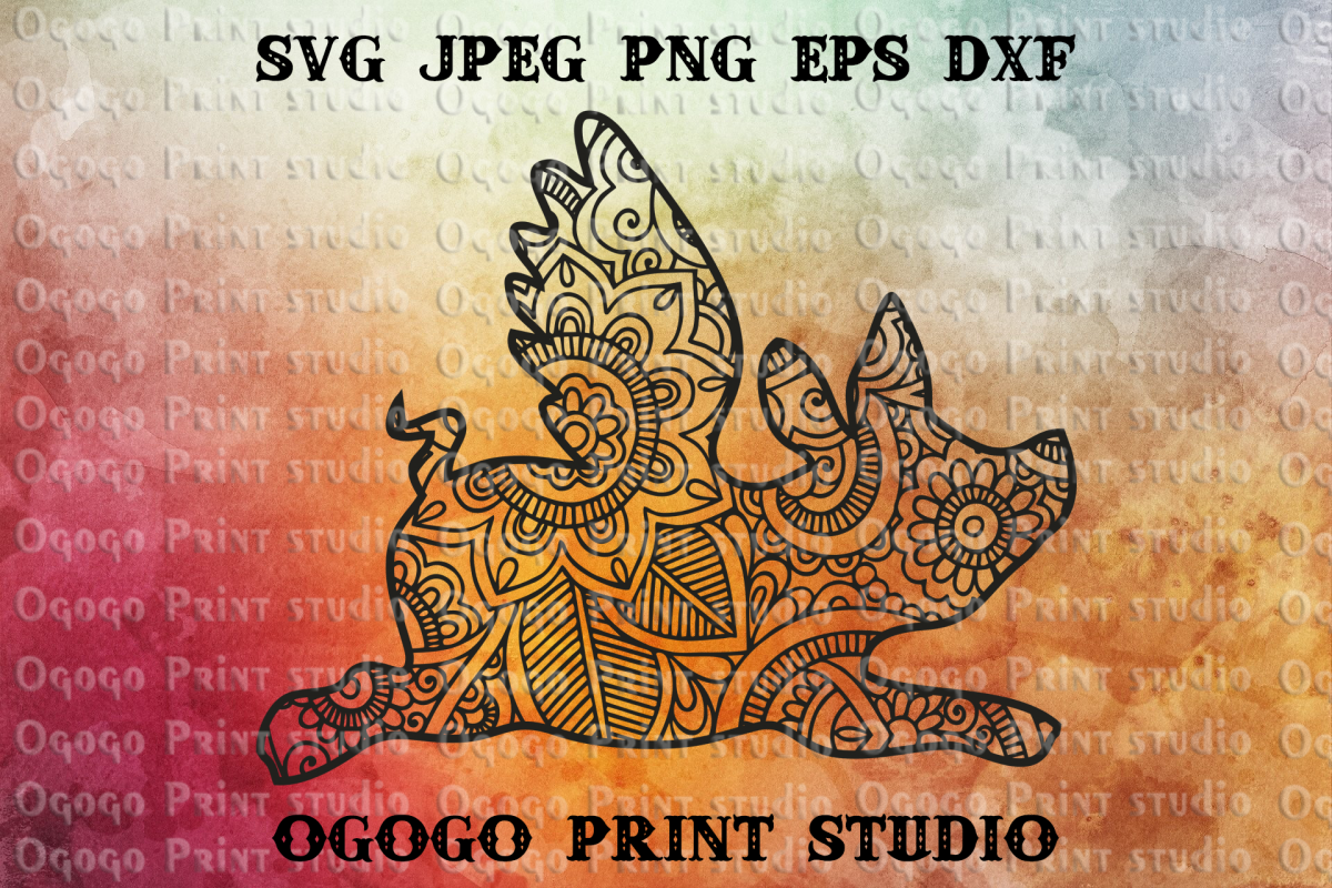Pig svg, Flying Pig svg, Hippie SVG, Zentangle SVG