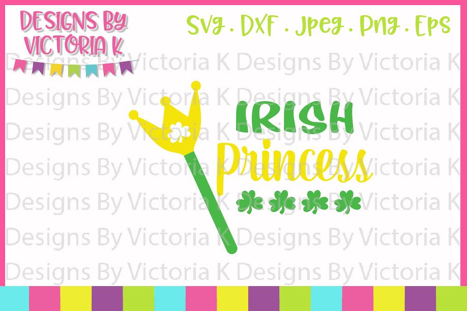 St Patrick's Day, Irish Princess svg, SVG, DXF, PNG example image 1