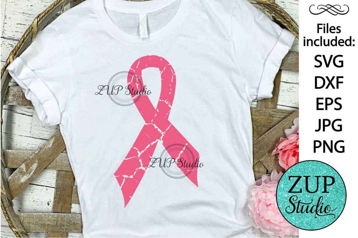 Breast Cancer Ribbon Digital Cutting files file 151 example image 1